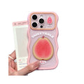Three-dimensional blueberry peach orange fruit suitable for apple 17 mobile phone case fresh girl iphone 18 wave case 16