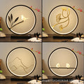 Minimalist modern circle table lamp - bedroom bedside lamp with remote control, creative personalized gift ornament, usb phone charger