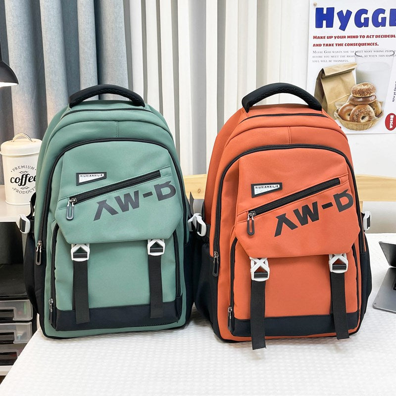 School bag Korean cute school bag female junior high school students high value niche large capacity multi-layer burden reduction college backpack