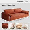 Sofa living room small apartment 2026 new arrival rental room double three-person rest area elephant ears lazy fabric sofa
