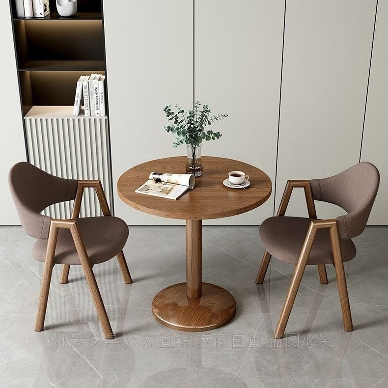 Scandinaviancasualcasual small apartment reception negotiation table milk tea coffee shop table and chair combination modern dining chair small coffee table