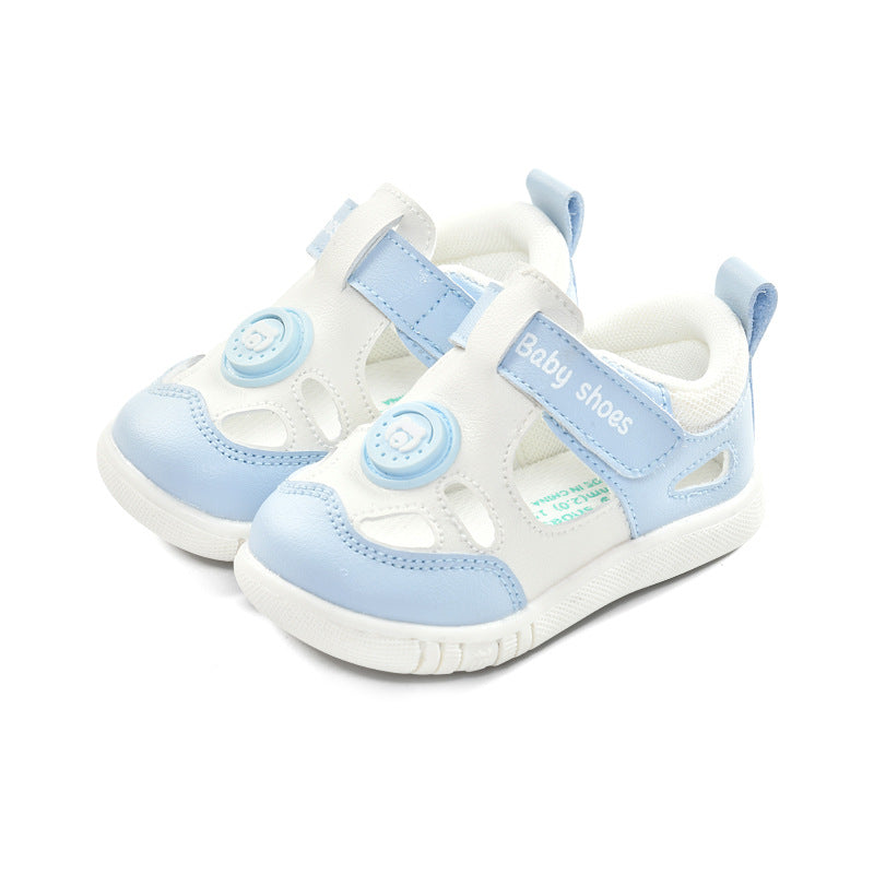Baby sandals women's summer toddler shoes 0-1-2 years old infant anti-slip soft sole baby boy shoes
