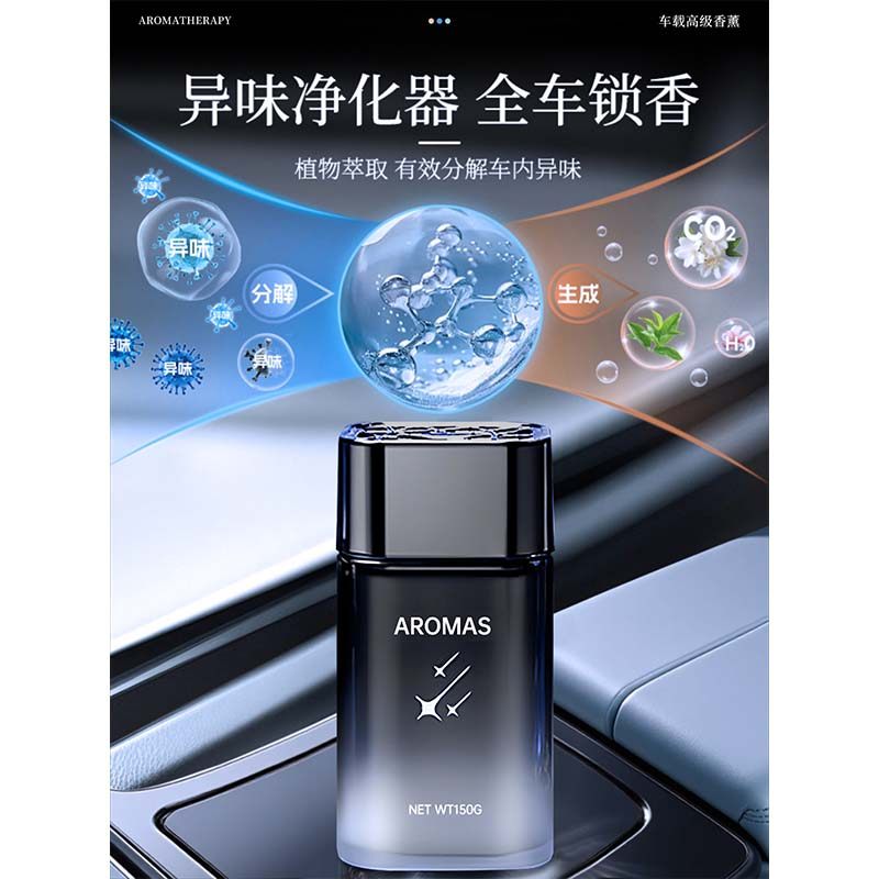 Car air freshener center console metal diffuser - premium business grade odor eliminator - in stock - auto accessories
