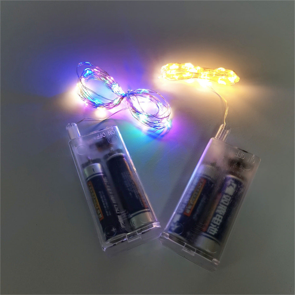 Cross-border 2 sections 5 2A battery box AA copper wire light Bobo ball light box gift box Christmas decorative light 3 meters 30 light beads