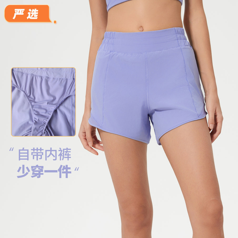 Premium women's loose-fit quick-dry athletic shorts - summer lined running, training, fitness, and yoga shorts - d25004