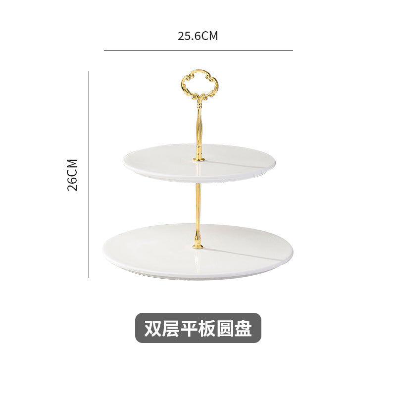 Dessert plate display stand set, cake tray, afternoon tea tableware, snack holder, cold food plate, tea break platter
