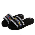 Ethnic style fashion slippers for women 2025 summernew arrivalplus sizesequin pearl toe sandals and flip-flops for beach