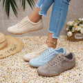 2026 spring new european and american style plus size women's shoes - lightweight, comfortable, flat, casual loafers - versatile lace-up design