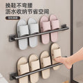 Bathroom slipper rack, punch-free bathroom storage rack, handy gadget gun gray toilet wall-mounted drain shoe storage rack