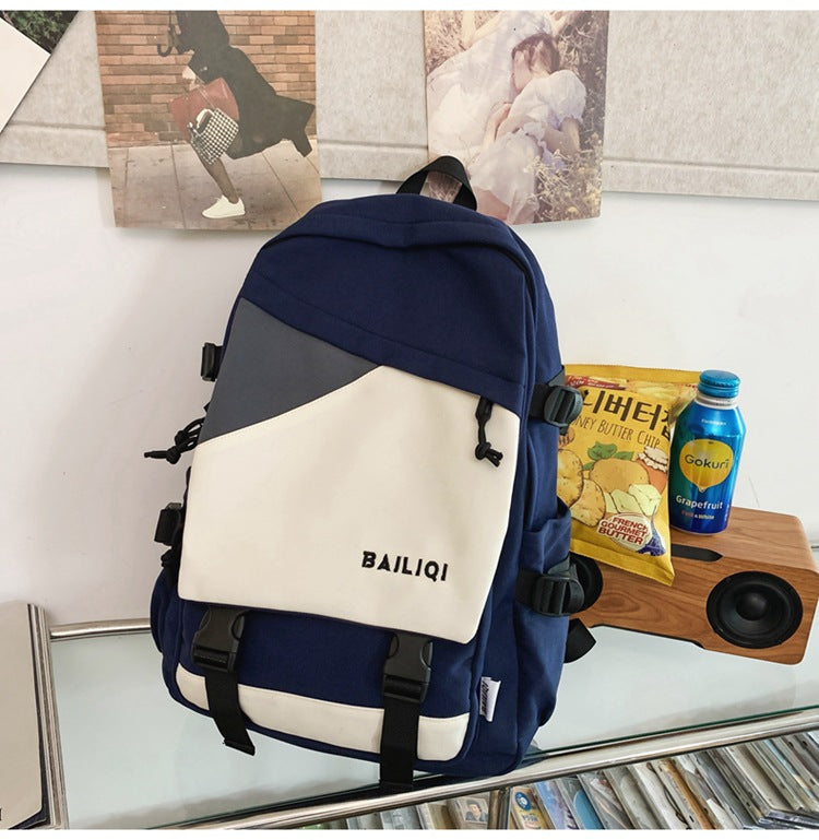 Backpack casual school bag for middle and high school students, travel, couples, and college students - multi-pocket, large capacity, double shoulder backpack