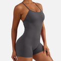 European and american sexy backless bodysuit yoga suit women's elastic tight sports running yoga jumpsuit customization