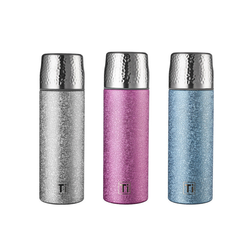 New arrivalaccessible luxury titanium-coated thermos cup business style gift office cup tea water separation portable tea cup wholesale