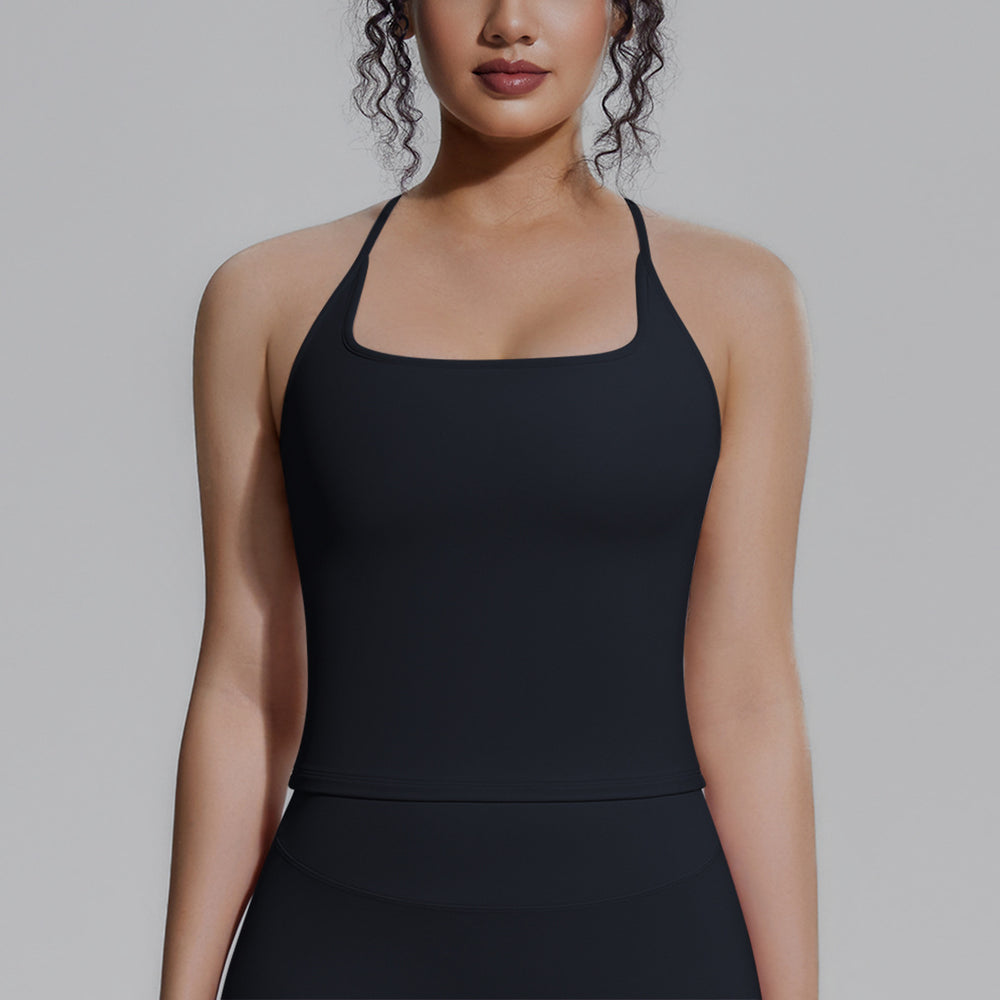 new arrival tight sports intimates women's padded i-shaped back yoga tops pilates fitness vest