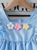 summer new arrival: sweet ruffle sleeve a-line top + flare pants two-piece set for cross-border e-commerce