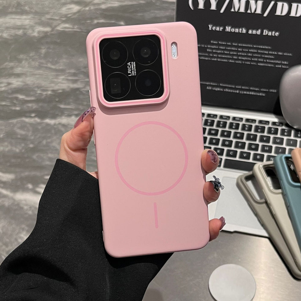 Suitable for xiaomi 17pro thin ring magnetic phone case frosted skin feel redmi k90 anti-fall soft pc protective cover new
