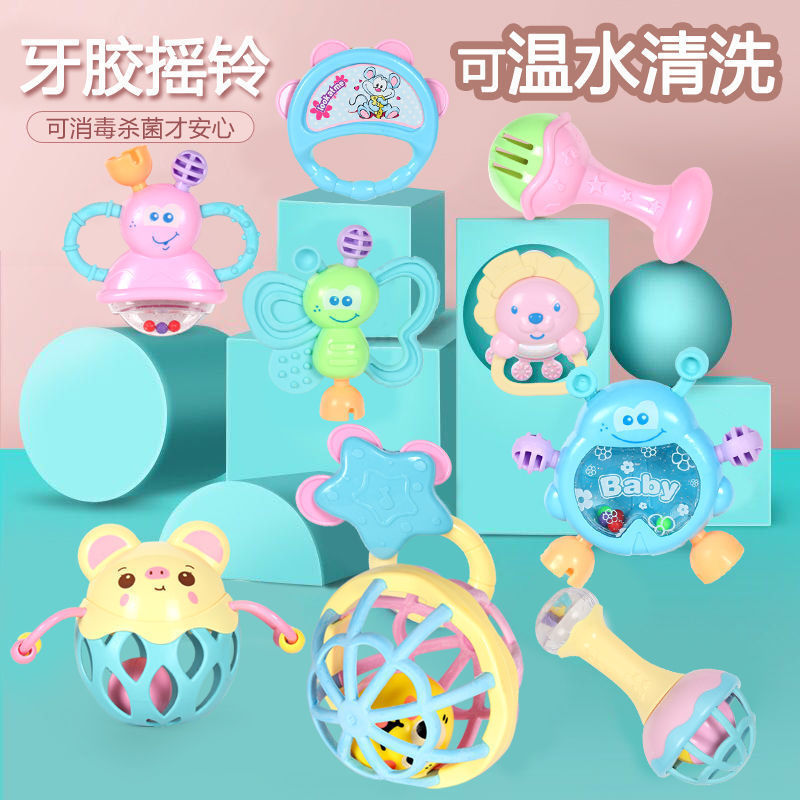 Cross-border export of 0-1 year old baby toys, toothpaste, rattle, grasp, gnaw, puzzle, early education, newborn babies