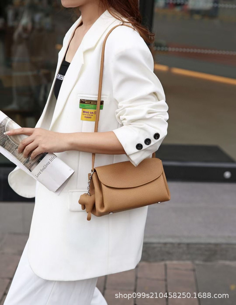 Crossbody bag women's bag 2024 new trendy high-end fashion summer mini exquisite genuine leather soft leather small bag for women