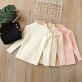 Girl half turtleneck sweaterknitting bottom shirtfall and winternew arrivalkids clothing style baby fleece-linedthickened sweater