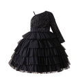 Custom european and american children's formal dress tulle cake princess dress off-the-shoulder girl's dress for piano performance