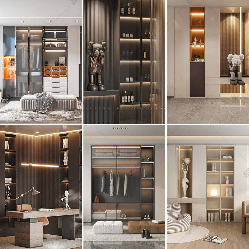 45 degree oblique light slot line light ceiling curtain box light with card slot linear light aluminum slot triangular linear light