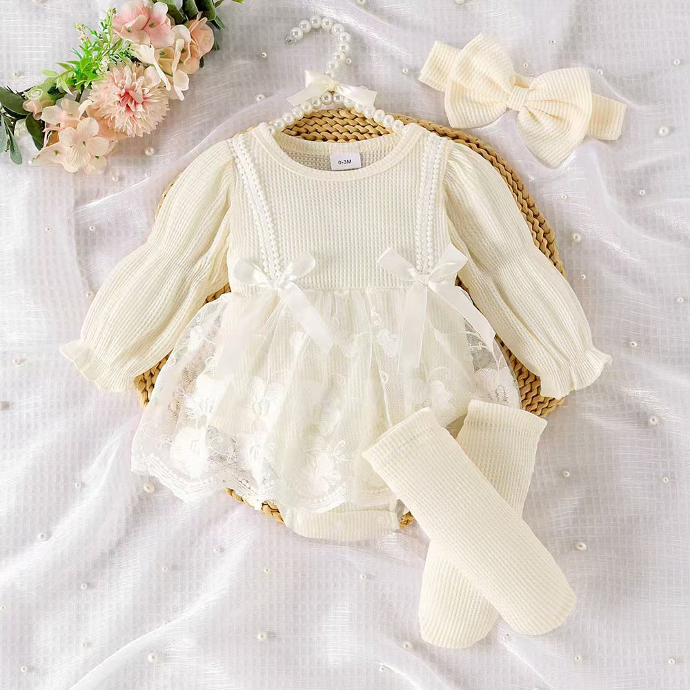 Children's clothingautumnew arrivalgirldress pure colorstripeslong sleeves mesh skirt