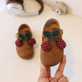 Ready-to-ship adorable cartoon birkenstock-style shoes for little girls, korean fashion princess shoes, soft-soled moccasins, cloth shoes, baby flats