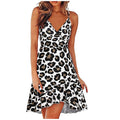 summer new european and american style sexy fashion v-neck cami dress sleeveless backless printed dress