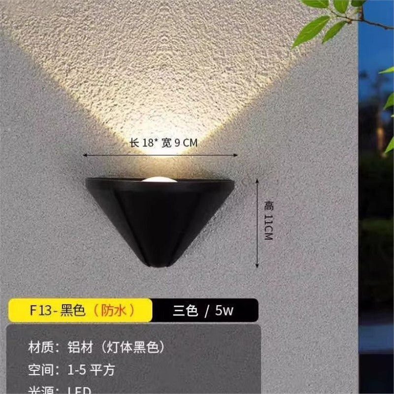 Outdoor waterproof wall lamp - modern minimalist style for bedroom bedside, hallway, outdoor villa courtyard - waterproof, hardwired wall sconce