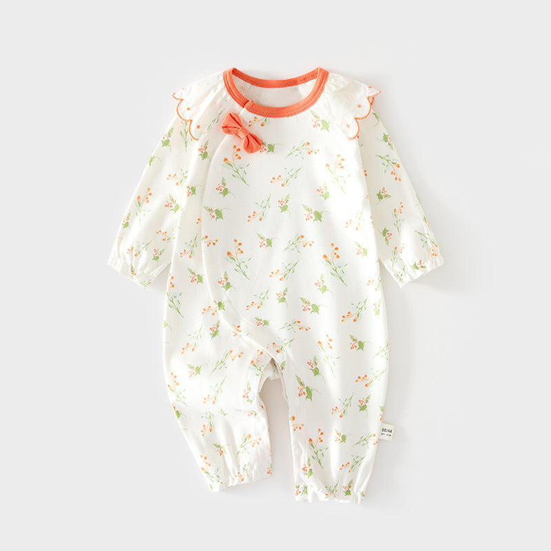 Babibele baby onesie - seamless spring/autumn newborn cotton romper - unisex infant & toddler crawling suit