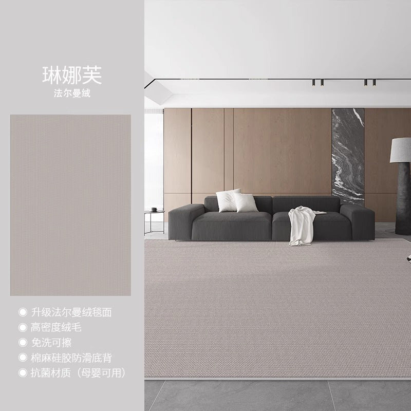 Distributed carpet living room italian minimalist  new waterproof bedroom no-wash wipeable light luxury high-end household floor mat