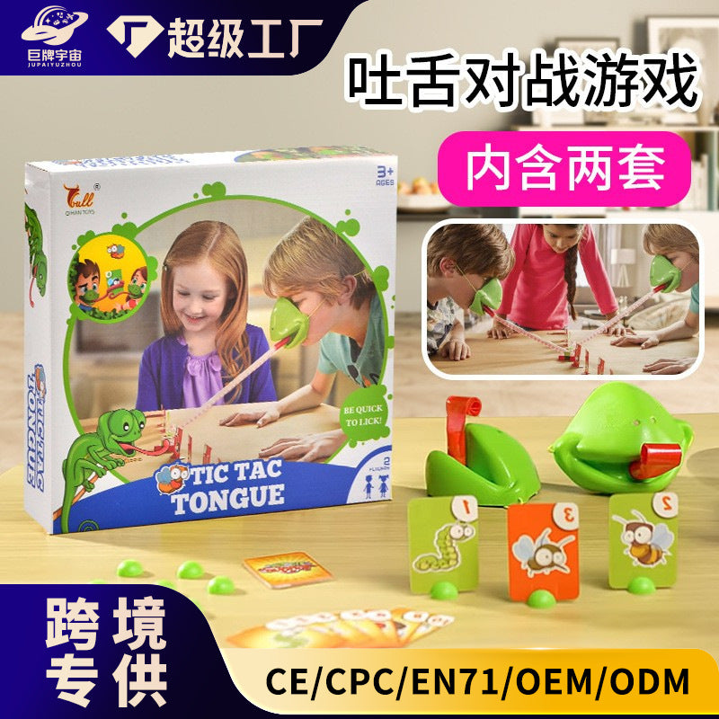 hot frog mouth tongue mask lizard playing cards interactive tabletop game cards educational toys