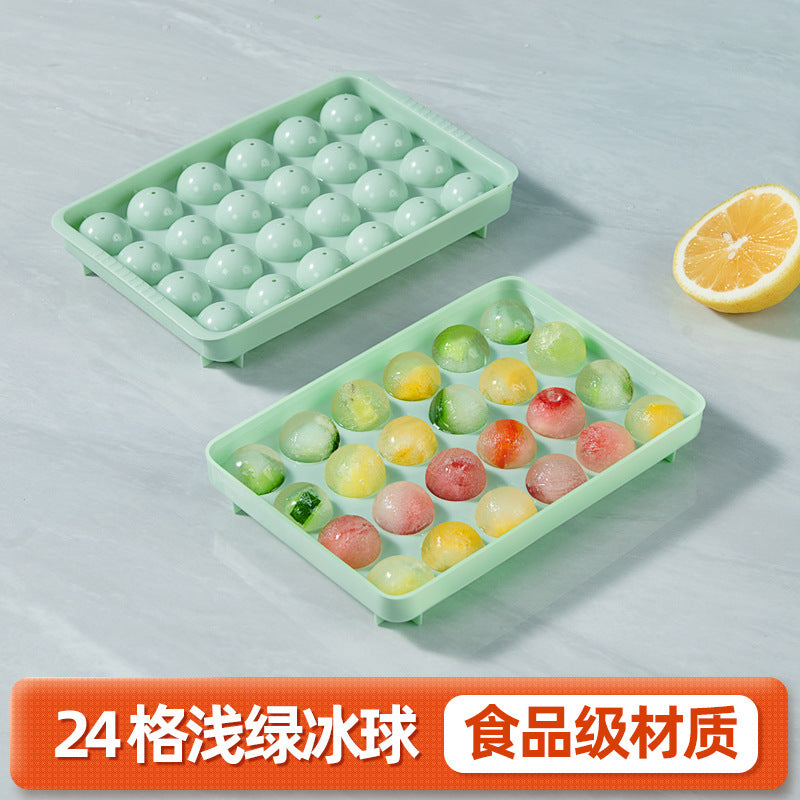 Whiskey ice ball mold - food grade silicone ice cube tray for making round ice balls