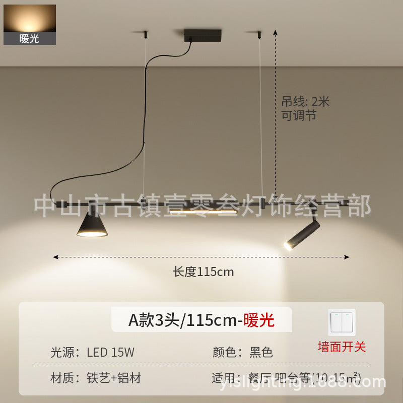 Chandelier Restaurant Light Fashion Lighting Simple Modern Dining Room Bar Office Conference Table Long Creative Designer