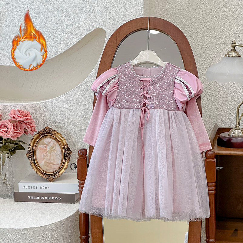 Girls' dresses: new autumn  collection - princess aurora (frozen) inspired, high-end formal gowns, elsa-inspired heavily embellished dresses, princess style