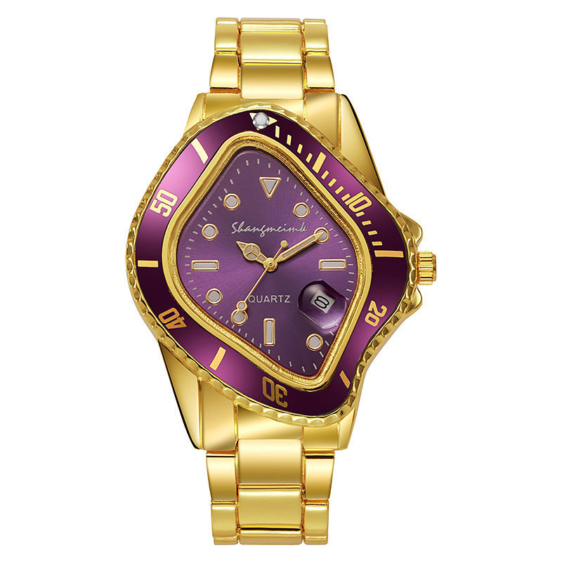 twisted water ghost suit alloy steel belt waterproofcasual watch hip hop quartz watch factory direct sales wholesale