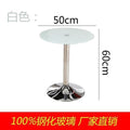 Tempered glass round table minimalist coffee table balcony lounge negotiation table small apartment coffee table discussion table and chairs free shipping