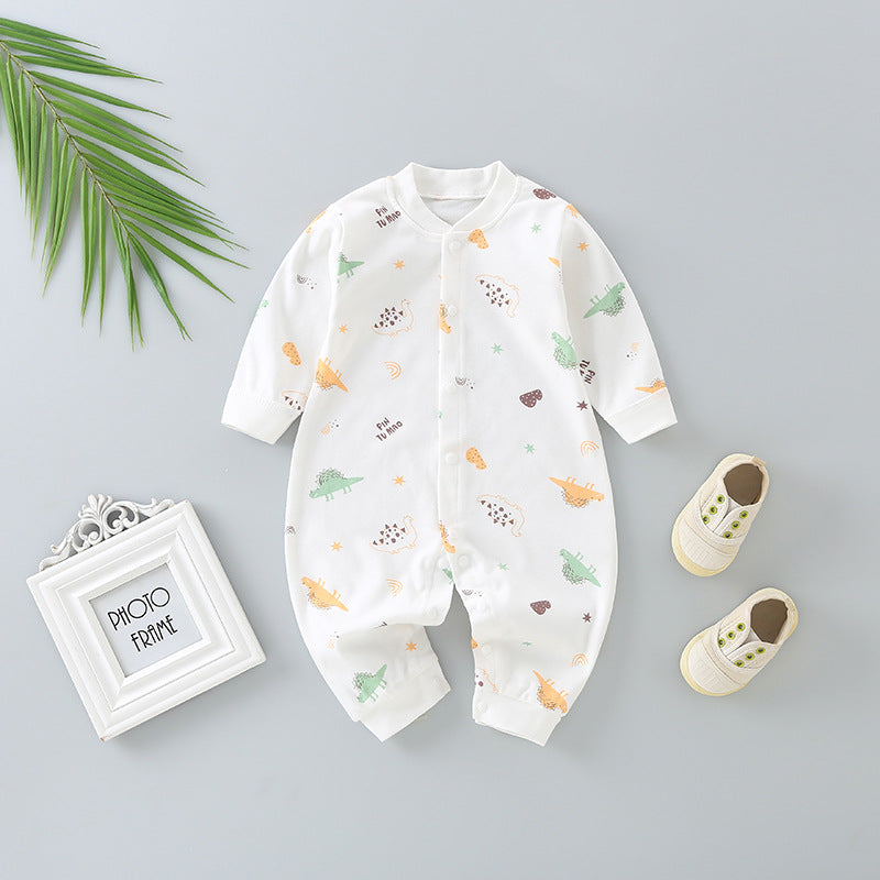 Baby clothes spring/autumn long-sleeve romper newborn 0-3 years old boy/girl pure cotton onesie crawling suit