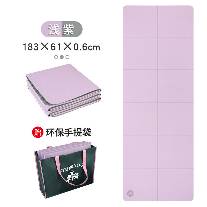 Foldable yoga mat tpe portable student nap mat eco-friendly odorless non-slip sports cross-border yoga mat