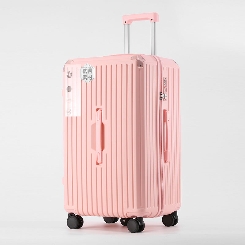 New large-capacity suitcase, high-value women's 28-inch trolley case, 24-inch suitcase bag, five-wheel password case, leather case.
