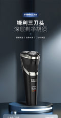 Full body washable electric shaver rechargeable razor three-head rotate beard razor wholesale portable
