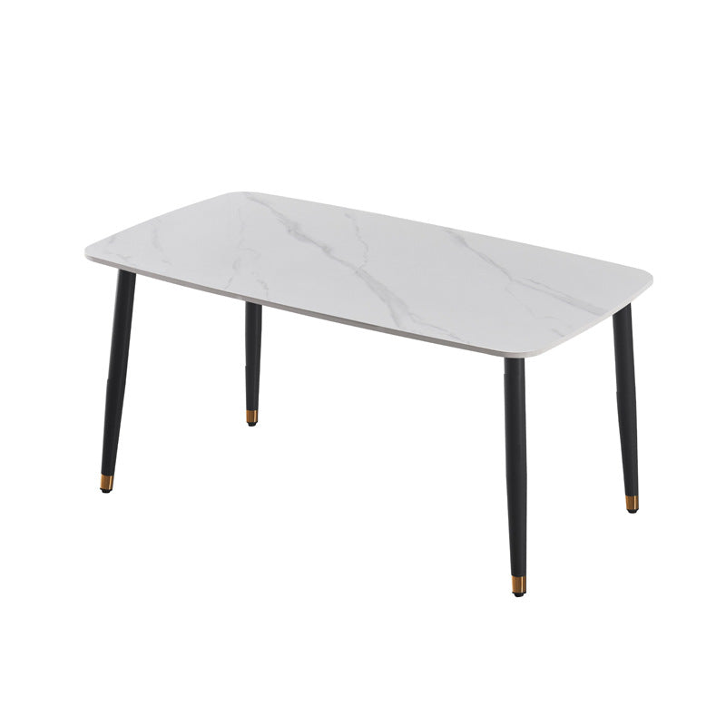 Rock slab dining table combination modern casual italian manufacturer wholesale personalized small apartment rectangular simple table