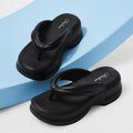 Thick sole flip-flops for women summeroutwear stepping on shit feeling eva heightening beach flip-flops easiest for matchcasual sandals