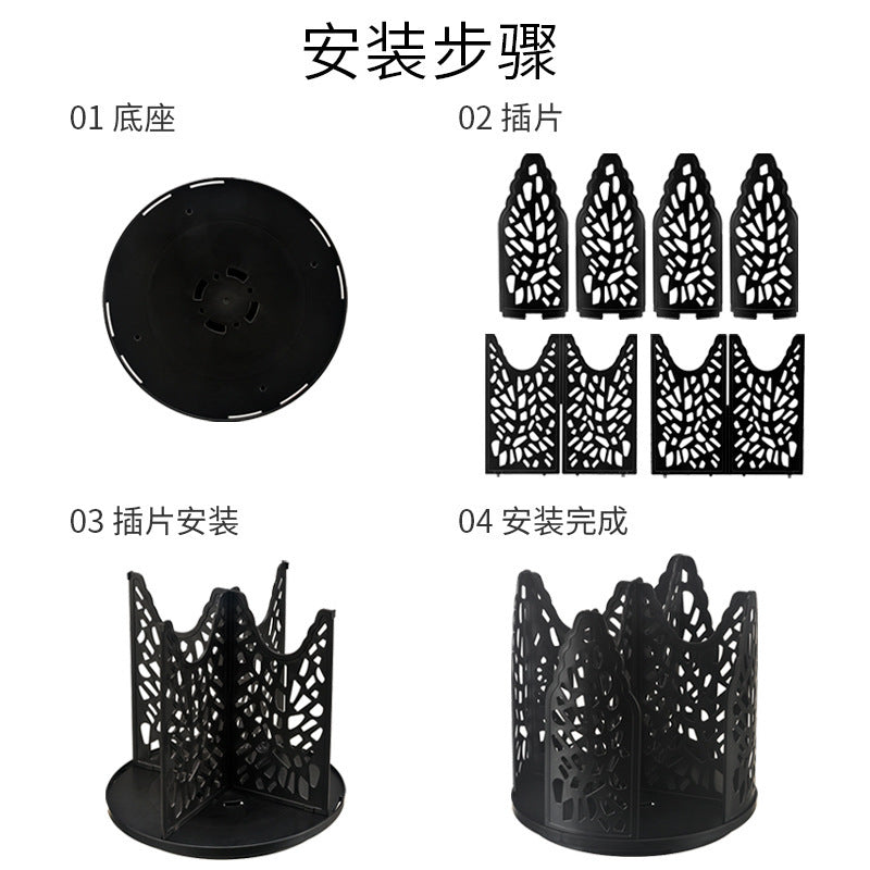 disposable cup storage box plastic cup dispenser desktop coffee milk tea cup holder rotating paper cup rack