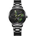 New hollow-out creative tech men's steel band watch with rotating bezel - quartz watch for cross-border e-commerce