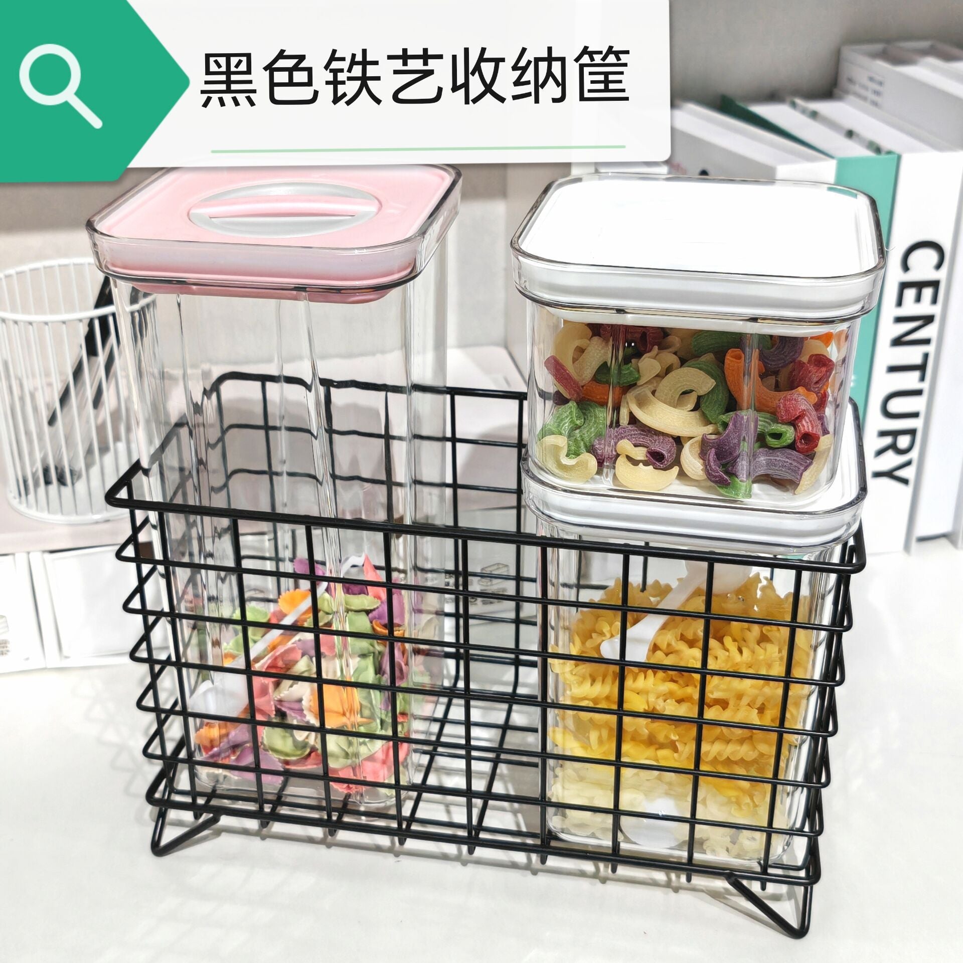 ins wind white wrought iron storage basket high value office dormitory desktop large capacity sundries coffee storage box