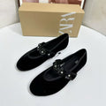 Za's 2025 new women's shoes: low-heeled, elegant, socialite-style pumps with closed toe, low-cut design, and ankle strap