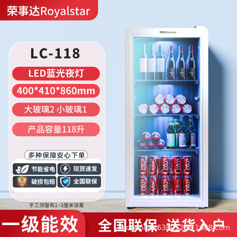 Royalstar ice bar - compact, energy-efficient refrigerator for home use - keeps food fresh, ideal for office, tea, wine, and more - features a transparent glass door
