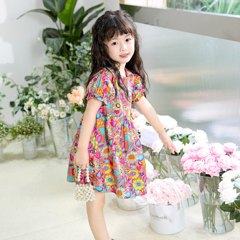 Girls' dress -  summer korean style princess dress - baby girl's clothing - wholesale/street vendor - children's dress