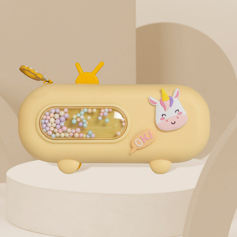 New Bubble Machine Stationery Box Creative Stationery Silicone Pencil Bag Kindergarten Pencil Case Men's and Women's Novelty Tongzhuo Pencil Bag