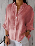 2024 european and american amazon spring collection: european and american cotton linen tie-back design shirt - fashionable long sleeve, light luxury